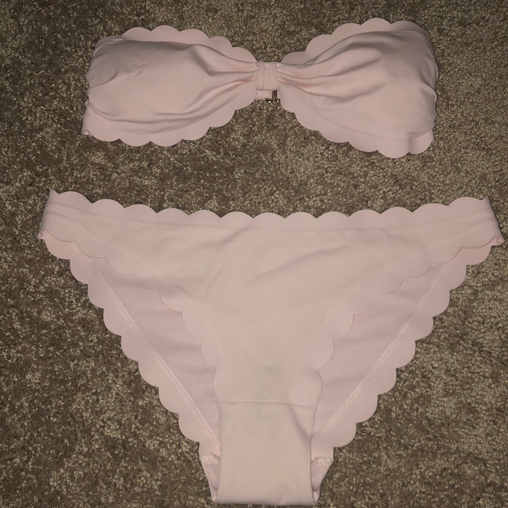 Pale Pink Scolloped H&M Bikini
